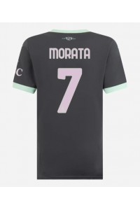 Fotbalové Dres AC Milan Alvaro Morata #7 Dámské Třetí Oblečení 2024-25 Krátký Rukáv